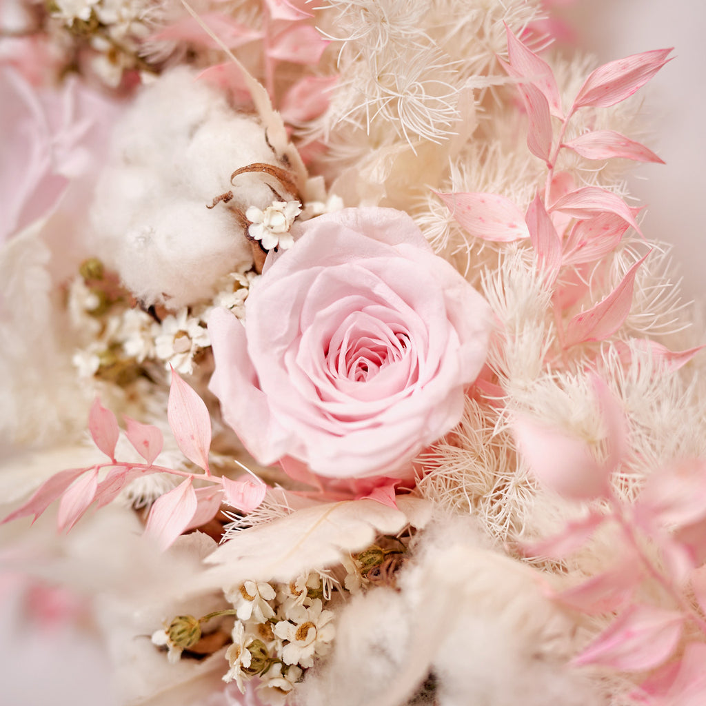 Delicately Pink- Dried Flower Bouquet – Enchanted Rose Florist